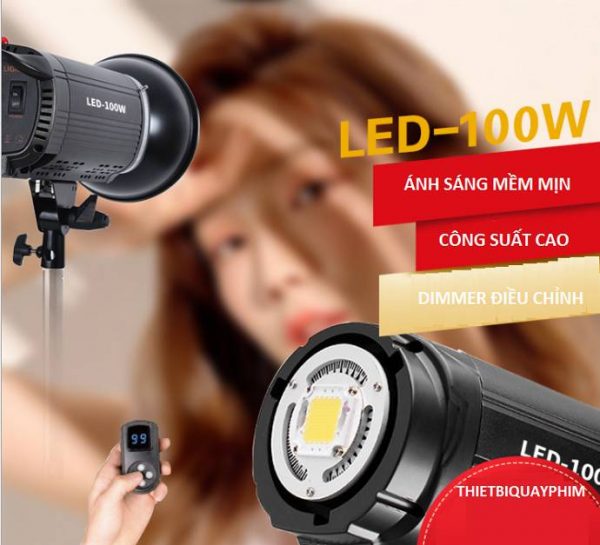 Cho thuê đèn LED-100 (Godox SL-100W) kèm softbox thao tác nhanh